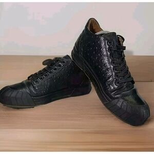JOHN FLUEVOG The MAGELLAN You Can  Chukka‎ Sneaker-Leather/Ostrich Black Sz M 10